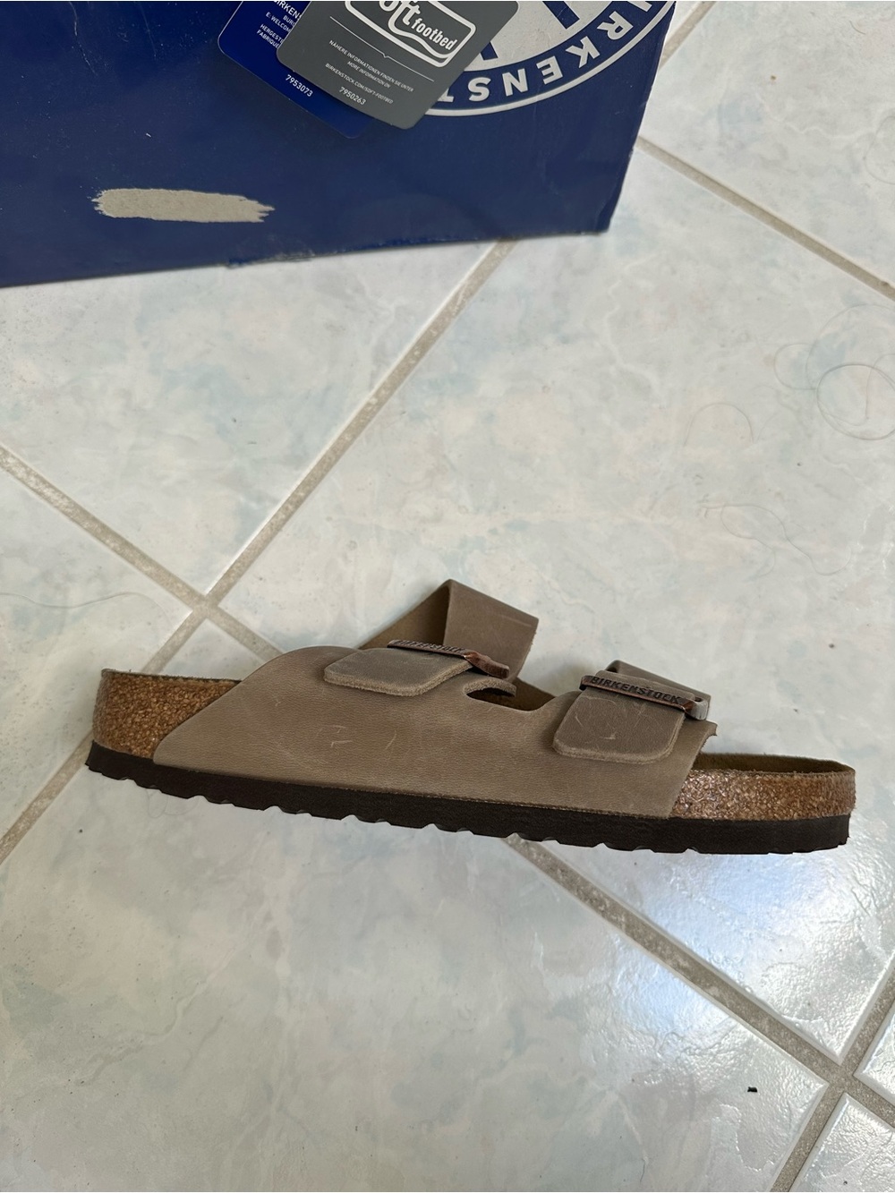 NWT Birkenstock Arizona Soft Footbed Tobacco Brown Oiled Leather Size 39 - Picture 5 of 16